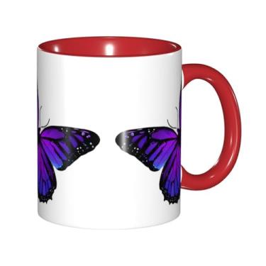 Imagem de Zeraoke Canecas de café criativas com estampa de borboletas, personalizadas, presente para a família, tamanho de 325 ml, unissex