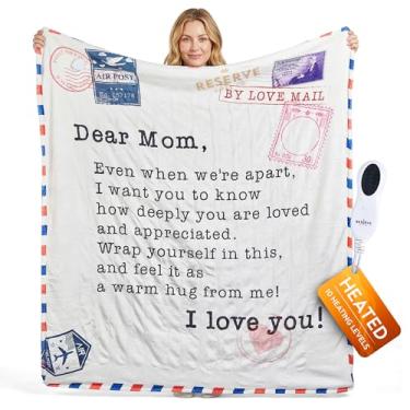 Imagem de Cobertor grande aquecido para mãe, presente de flanela super macio da filha ou filho para o dia das mães, Natal, aniversário, dia dos namorados (grande, 127 x 152)