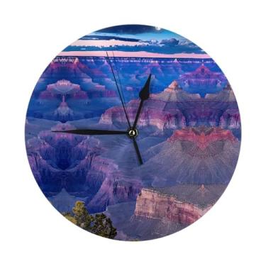 Imagem de ZERAOKE Beauty Grand Canyon - Relógio de parede redondo moderno - silencioso sem tique-taque operado por bateria, decoração de mesa ou parede para sala de estar, quarto, escritório.