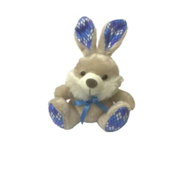 Imagem de Pelúcia Mini Coelho Coelhinho Decoração Infantil  - FIZZY, Cinza ref, 