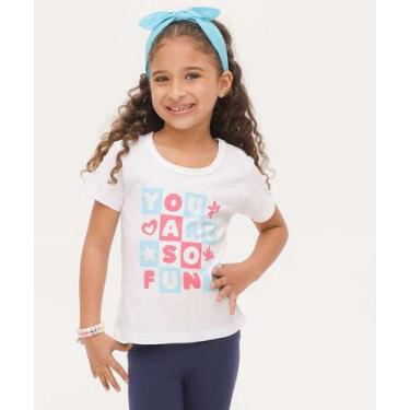 Imagem de Blusa Infantil Estampa Frase Marisa Tam 4 a 10-24001, Branco, 6