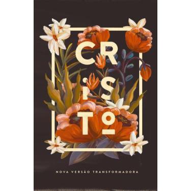 Imagem de Bíblia NVT Flores Tropicais Cristo Preta Slim - Letra Maior Sortido - 