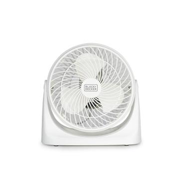 Imagem de BLACK+DECKER Ventilador portátil ajustável pequeno de 17 cm com configurações de 3 velocidades, ventilador turbo portátil para mesa e mesa com ângulo de inclinação de 90°, ventilador para mesa