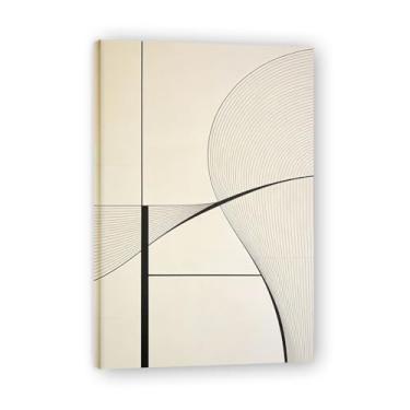 Imagem de Simetria calma Arte em tela minimalista: Serenidade tons neutros grande área em branco para decoração de espaço calmo 20 x 30 cm emoldurado