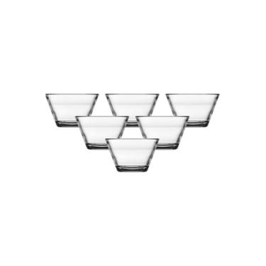 Imagem de Conjunto 6 Bowls de Vidro Transparente, 11cm de Diâmetro, 180g, para Saladas, Sobremesas e Petiscos
