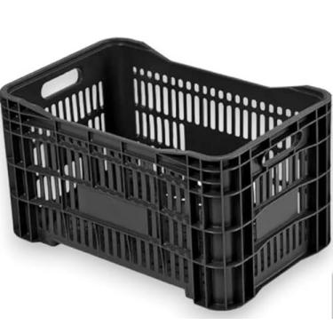 Imagem de kit Caixa Plástica Empilhavel 52 Litros Hortifruti Reforçada para Hortifruti, Armazém, Comércio e Casa(3 Caixas)