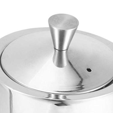 Imagem de LiebeWH Lata de óleo, Lata de óleo Doméstico de Aço Inoxidável Com Alça Ergonômica para Molho de Soja, Pote Dispensador de Vinagre, Capacidade de 700ml, para Cozinha Doméstica, Restaurante, Hotel