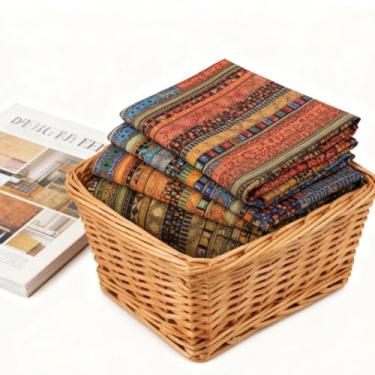 Imagem de Tecido de algodão com estampas geométricas étnicas Fat Quarters, tecido de costura 50 x 50 cm (20 "x20")