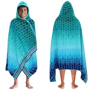 Imagem de COTTON CRAFT Toalha de praia com capuz - Toalha de praia grande XXL 85x84 com capuz para adultos - The Big Kahuna Toalha de praia grande de 2,8 m - Grande e alta - envoltório de banho de piscina 100%