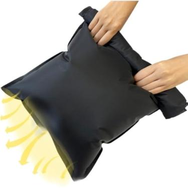 Imagem de Sacos de armazenamento a vácuo de rolo manual, sacos de compressão de pano Oxford reutilizáveis para roupas de cama (azul marinho)