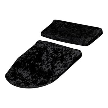 Imagem de Llazsybz Tampa de vaso sanitário da caixa acoplada pretas elásticas para fácil manutenção.