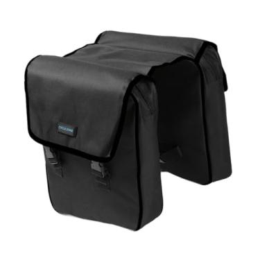 Imagem de harayaa Bolsa traseira para bicicleta, dupla face, impermeável, 2L, universal, para uso no porta-malas, Preto