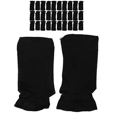 Imagem de Dioche 30 Peças de boné de Peruca, Conjunto de Rede de Cabelo Elástico Elástico, Bonés de Nylon Laváveis ​​com Faixa Larga Grossa para a Maioria Dos Penteados e Tamanhos de Cabeça (BLACK)