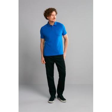 Imagem de Polo Manga Curta com Bolso Comfort Piquet - Azul Royal - Highstil, Azu