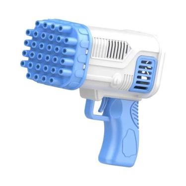 Imagem de Máquina De Bolhas Elétrica Com 32 Furos, Brinquedo Infantil Sem Água D