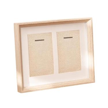 Imagem de Bothyi Caixa organizadora para duas medalhas com visor transparente, moldura para fotos em madeira, ideal para exibir medalhas de futebol e outros esportes, Style B