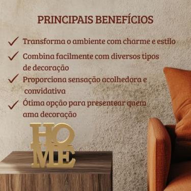 Imagem de Palavra Decorativa Home Decoração Criativa para Ambientes Modernos e Aconchegantes Sala Quarto(Bege)
