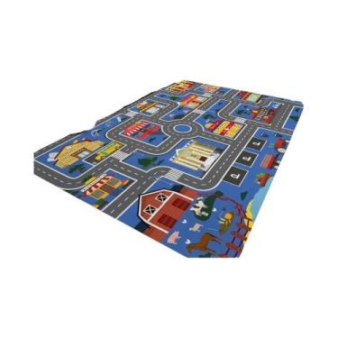 Imagem de Tapete De Brincar Com Tema De Trânsito Para Meninos E Meninas, Tapete 