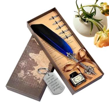 Imagem de vintage – Escrita suave vintage de secagem rápida | Artigos de papelaria de tinta de imersão – para diários, desenho, assinaturas, mulheres, homens, iniciantes, casa, escritório, escola