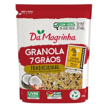 Imagem de Granola Da Magrinha 850g – Tradicional com 7 Grãos Nobres, Plant-Based, Sem Lupas de Alto Teor, Whole Grain Certificado