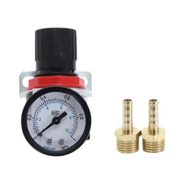 Imagem de Regulador De Pressão Pneumático De Ar Comprimido Com Rosca BSP De 1/4"
