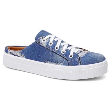 Imagem de Tênis Mule Feminino Jeans Calce Fácil Conforto-Feminino