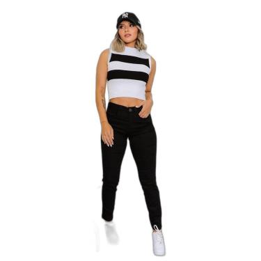 Imagem de CALÇA SARJA SKINNY FEMININA CINTURA MÉDIA BÁSICA 22853 38 PRETO UNICA-Feminino
