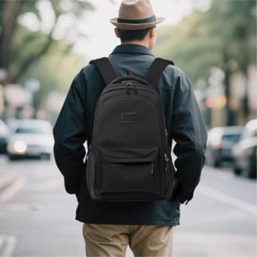 Imagem de Mochila Escolar Universitaria Feminina Masculina Grande Resistente Cas