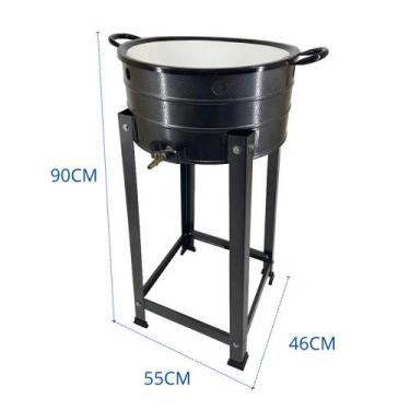 Imagem de Fritador  Fogão Pasteleiro Profissional A Gás Alta Pressão Com Tacho N