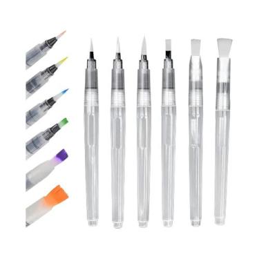 Imagem de Canetas De Pincel Para Aquarela 6/12/18pcs Pontas Finas Planas Para Pi