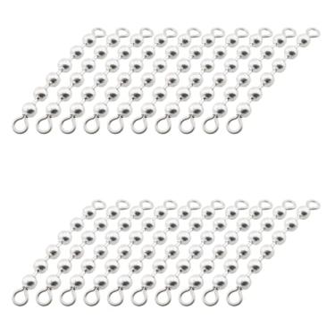 Imagem de ZYAMY 20 peças de conectores giratórios de corrente de contas de pesca de aço inoxidável giratórios carretel de alta velocidade isca de pesca equipamento de pesca para conectar ganchos e iscas