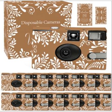 Imagem de FYSUIMU 12 câmeras descartáveis Cielito Lindo, flores de terracota, câmeras de filme único de uso único com placa de caixa de acrílico para festa mexicana Cinco de Mayo, casamento, aniversário, chá de