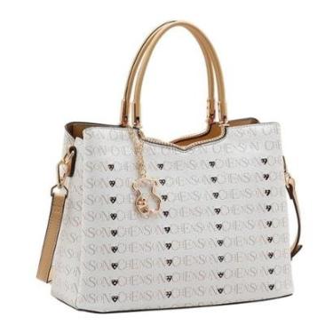 Imagem de Bolsa Feminina Chenson Cristal Monograma 3485398 Off White-Feminino