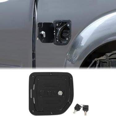 Imagem de Tampa de reposição para tanque de combustível para carro, tampa de bloqueio antirroubo compatível com acessórios Nissan Frontier 2009-2017, tampas de gás para porta de carro, protetor de enchimento de