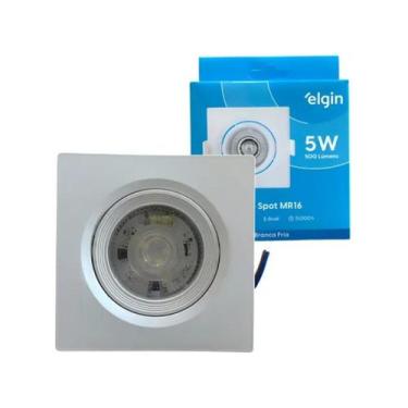 Imagem de KIT 4 Luminárias SPOT LED 5W Quadrada 6500K Elgin