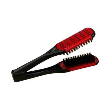 Imagem de Escova Alisadora Profissional Para Cabelo Com Dupla Escova De Nylon E 