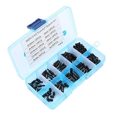 Imagem de Luqeeg Kit de Sortimento de Nylon Preto M2 Com Recurso à Prova D'água, para Montagem de PCB Em Placas de Circuito ou Máquinas, 180 Unidades para Máquinas e Indústria Eletrônica