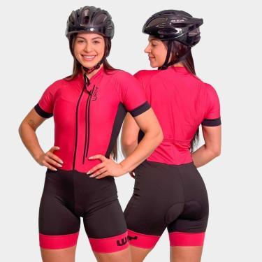 Imagem de Macaquinho de Ciclismo Feminino Forro Gel Manga Curta Cicloturismo Speed Mtb-Feminino