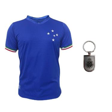 Imagem de Kit Cruzeiro Oficial Camisa Retrô Edição Especial Palestra Itália + Chaveiro - Masculino-Masculino
