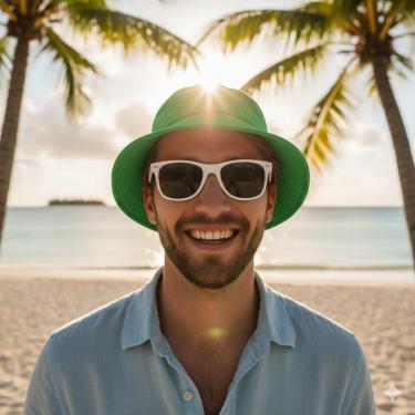 Imagem de Chapéu Bucket Unissex Boné Praia Proteção Solar Pescador Mar Verão-Unissex