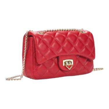 Imagem de LJCTULY Bolsa infantil para meninas, bolsa tiracolo infantil fofa, com alça de corrente para idades de 3 a 14 anos, Vermelho, Medium(Fits Phone)