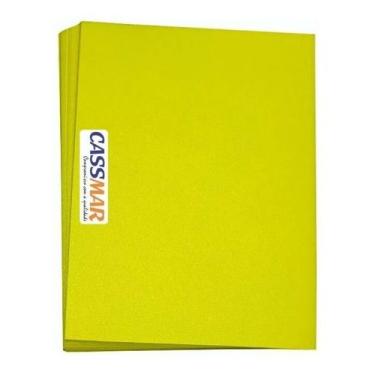 Imagem de Capa Para Encadernação A4 Amarelo Couro Fundo Pp 0,30 100u - Cassmar 