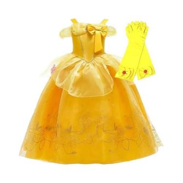Imagem de Fantasia De Princesa Floral Sem Mangas Para Meninas, Vestido Belle Par