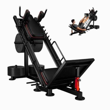 Imagem de Leg Press 45 Graus + Agachamento Hack 2 Em 1 Profissional Dual Black Reforçado-Unissex