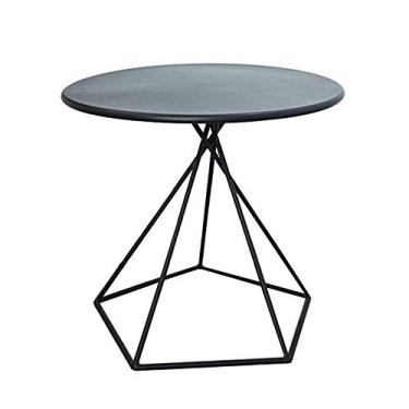 Imagem de Mesa lateral nórdica luxuosa criativa mesa de centro sala de estar sofá mesa de canto pequena mesa lateral quarto mesa redonda (cor: D) (A)