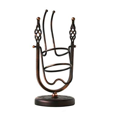 Imagem de Rack de vinho Barroco Balanço Livre Bancada de Metal Rack de Vinho Suporte de Armazenamento de Vinho Suportes Bronze para Adega de Despensa de Cozinha (Cor: Bronze Tamanho: 1 Garrafa) (Bronze 1