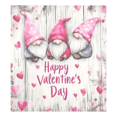 Imagem de Qilmy Capa de ímã de máquina de lavar louça de gnomo fofo dia dos namorados 58 x 66 cm capas decorativas de geladeira para porta frontal adesivo de folha magnética máquina de lavar louça painel