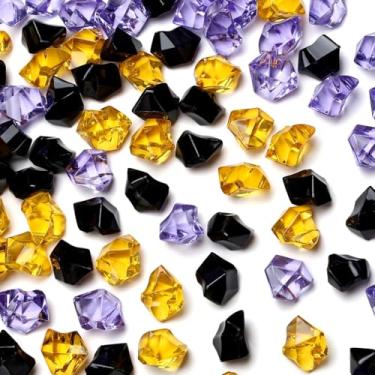 Imagem de YATOJUZI 165 peças de cubos de gelo falsos decoração de Halloween pedras acrílicas pedras preciosas enchimento de vaso pedras falsas cristais de diamantes de plástico para festa faça você mesmo