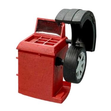 Imagem de Dynwave Máquina de balanceamento de pneus em escala 1/64, miniatura de ferramenta de reparo para oficina mecânica, simulação para maquete de estação de,