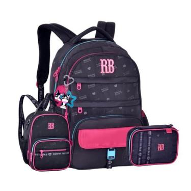 Imagem de Mochila De Costas Rebecca Bonbon Lancheira Térmica Estojo - Clio Style